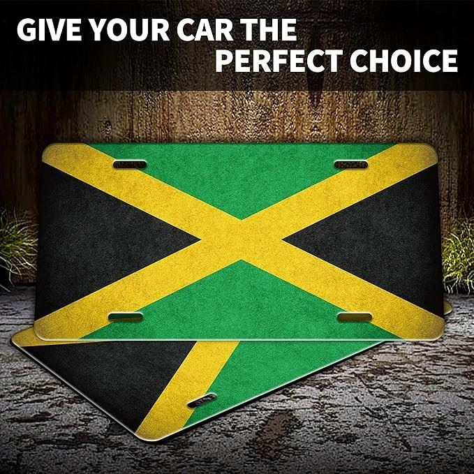 Jamaica Flag Jamaican Car License Plate Frame